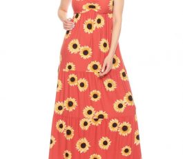 Vestido Sin manga Estampado Floral